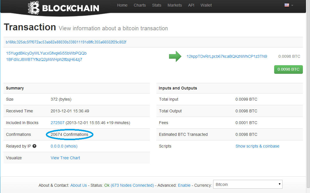 check confirmation number btc